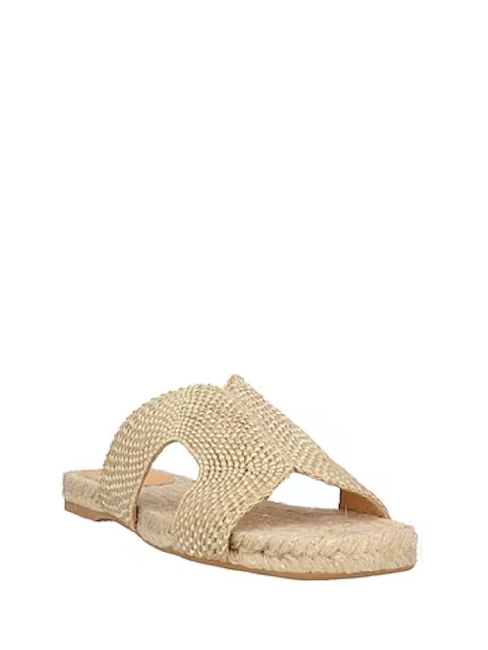 Castañer Woven Espadrille Slide Sandals in Gold, Size 9.5/40